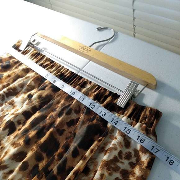 Womens Leopard Print High Low Hem mini maxi shear skirt with slip - Picture 5 of 8